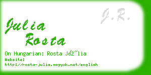 julia rosta business card